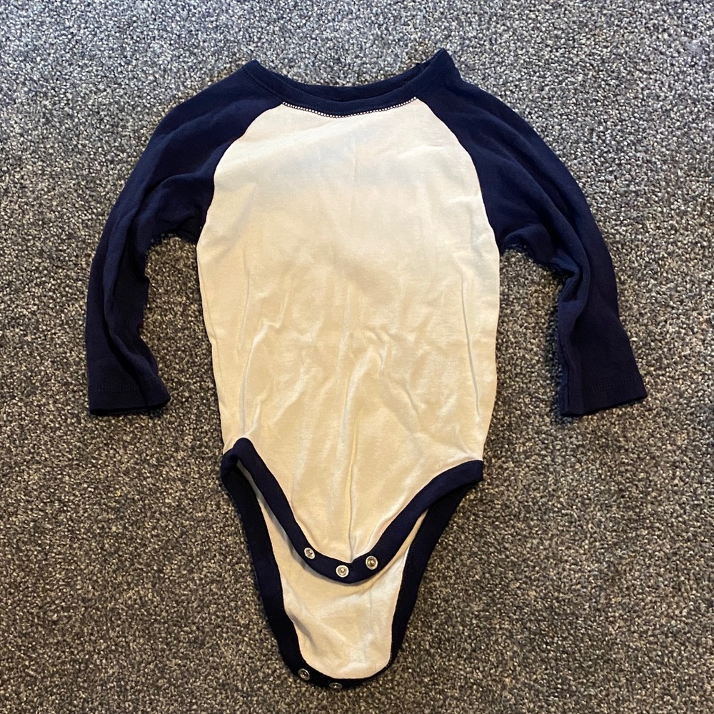 Old Navy Navy and Cream Kids Bodysuit